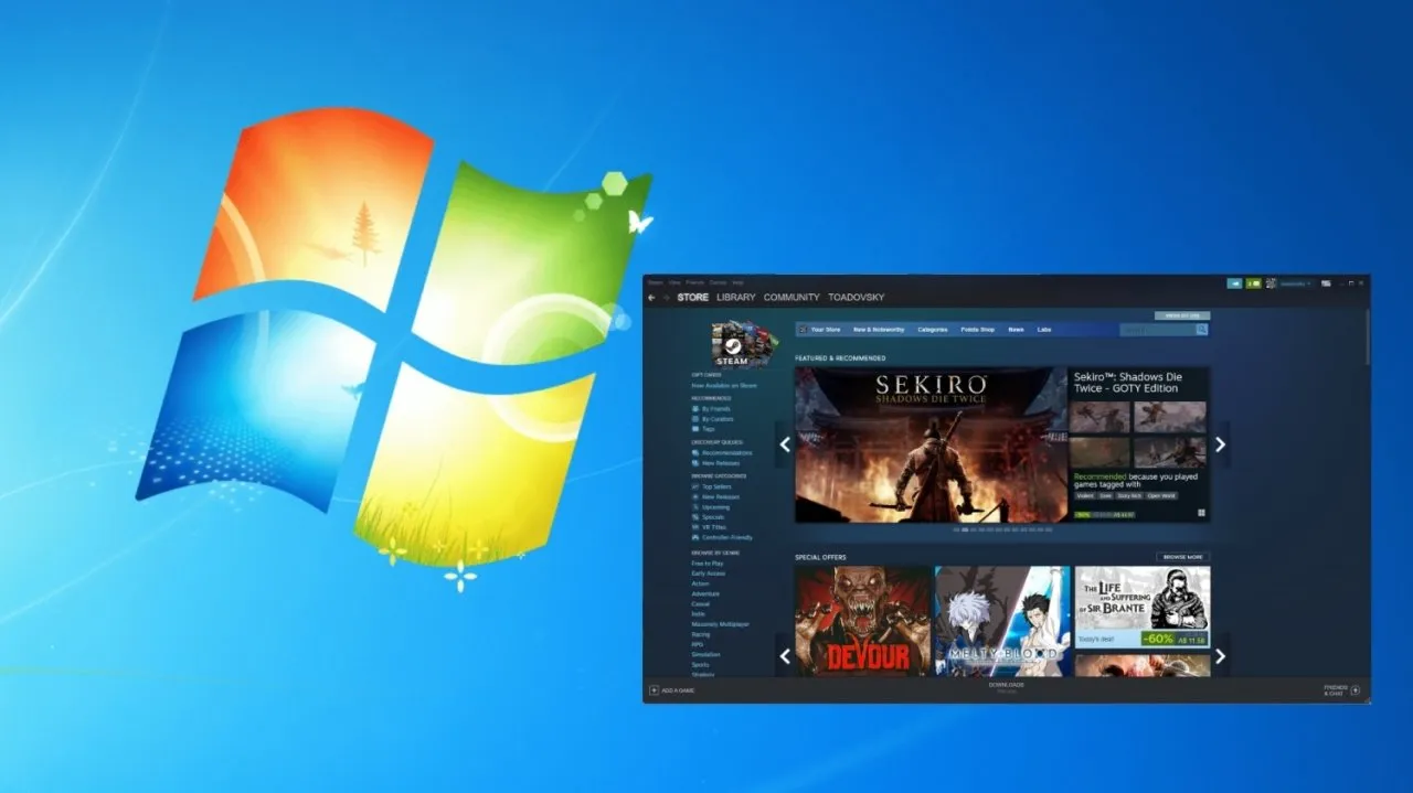 新年变革：Steam正式终止对旧版Windows系统的支持