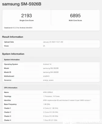 Exynos 2400，最新跑分公布：性能直追骁龙8G3
