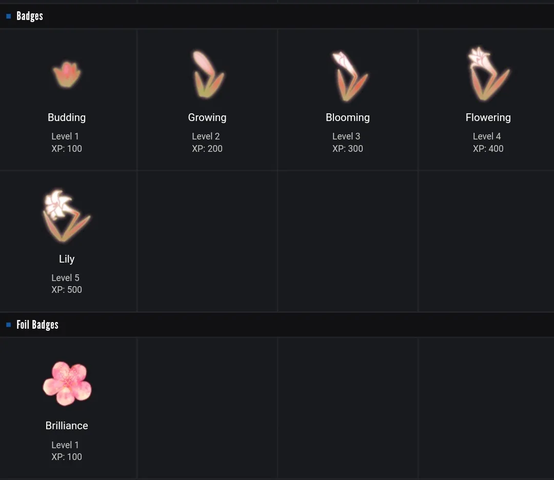 Steam徽章推荐第十五弹 花卉篇