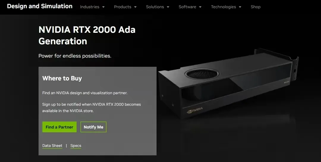 英伟达发布入门级专业显卡RTX 2000 Ada