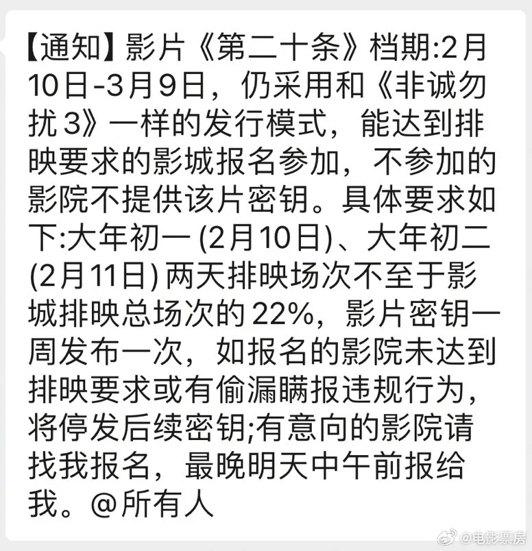 上映6天！又一部影片宣布退出春节档