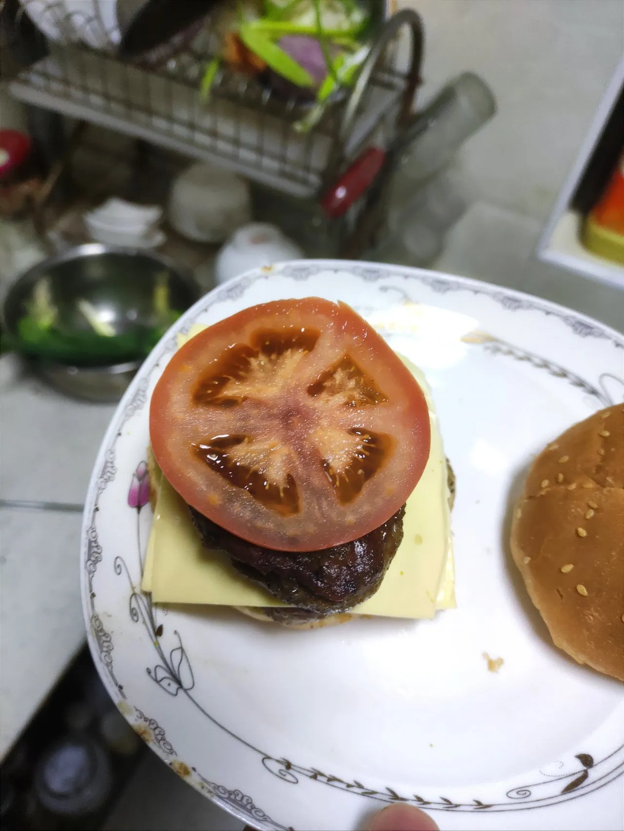防止麦麦能量耗尽，我尝试在家做双层吉士汉堡