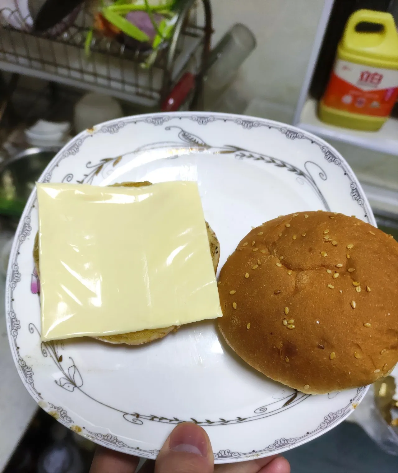 防止麦麦能量耗尽，我尝试在家做双层吉士汉堡