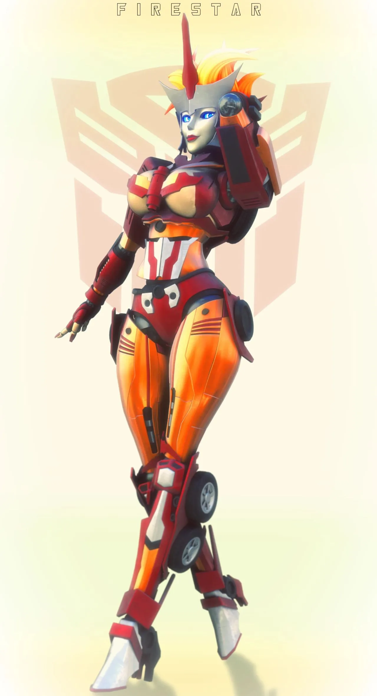 变形金刚女性角色插画合集，大黄蜂也变成了女性