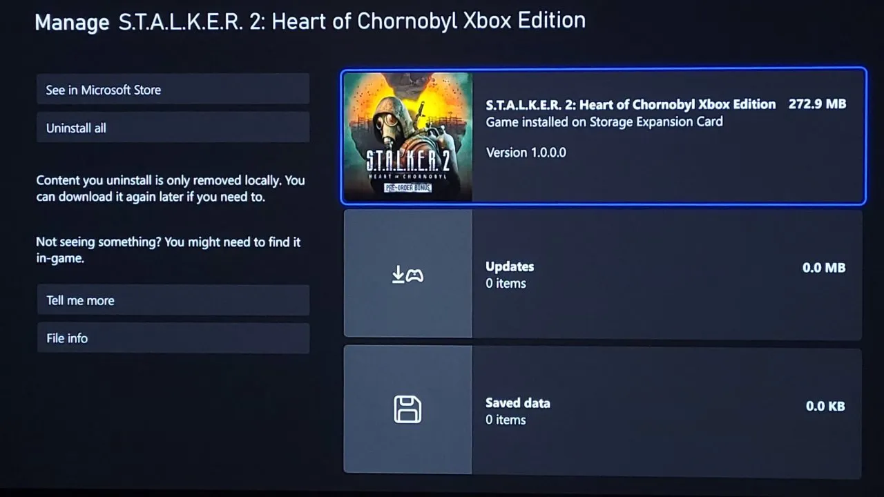 Xbox版《潜行者2》预购奖励已可预载
