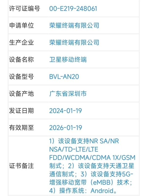 小米14 Ultra和荣耀Magic6 RSR同天入网：均支持卫星通讯