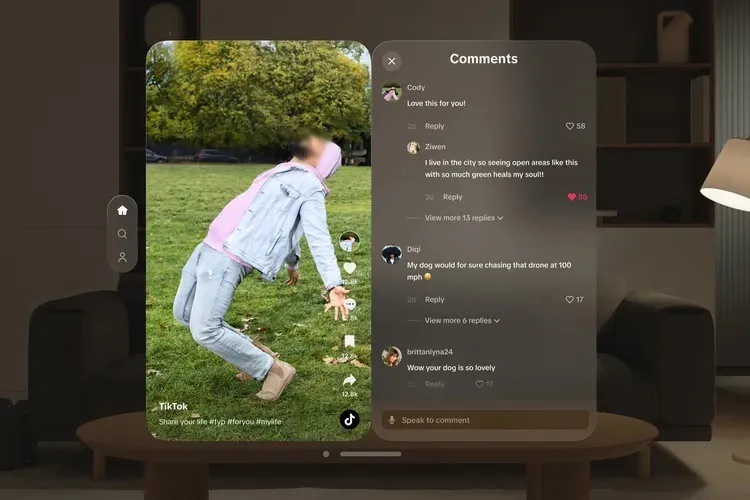 TikTok 原生应用登陆苹果 Vision Pro 头显