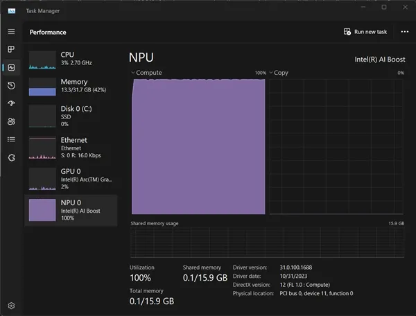 Windows将可监控AMD锐龙8040 NPU AI引擎