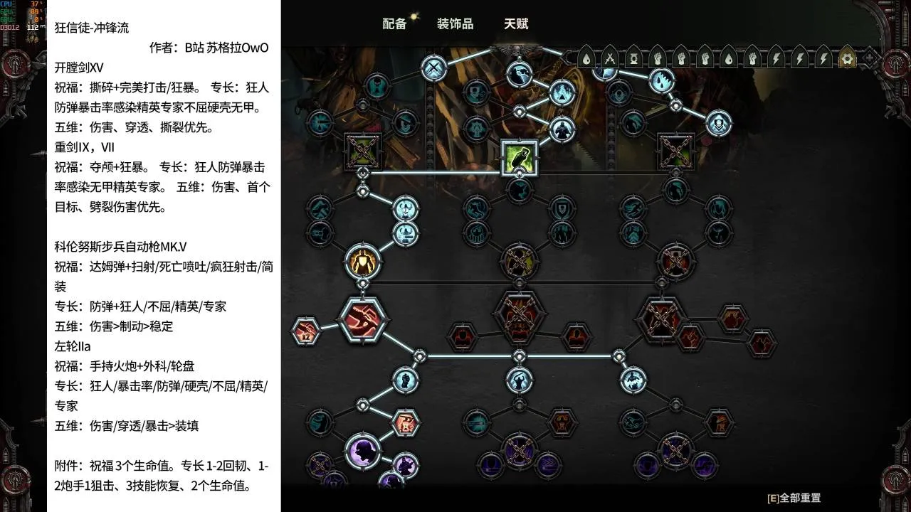 【战锤40K暗潮】全职业常用配装玩法详细攻略