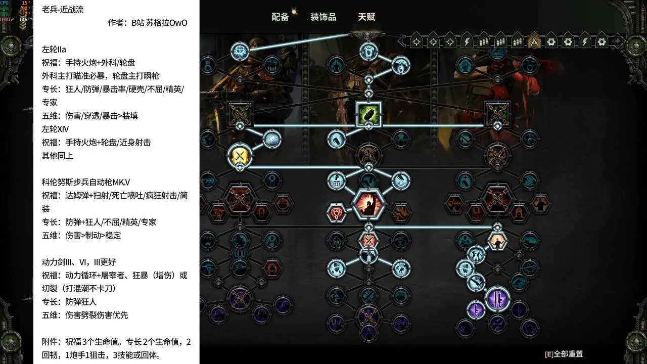 【战锤40K暗潮】全职业常用配装玩法详细攻略
