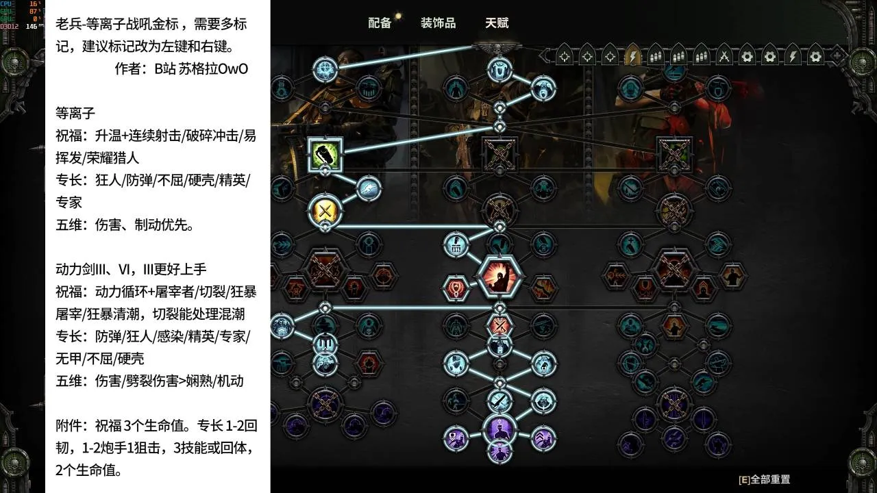 【战锤40K暗潮】全职业常用配装玩法详细攻略