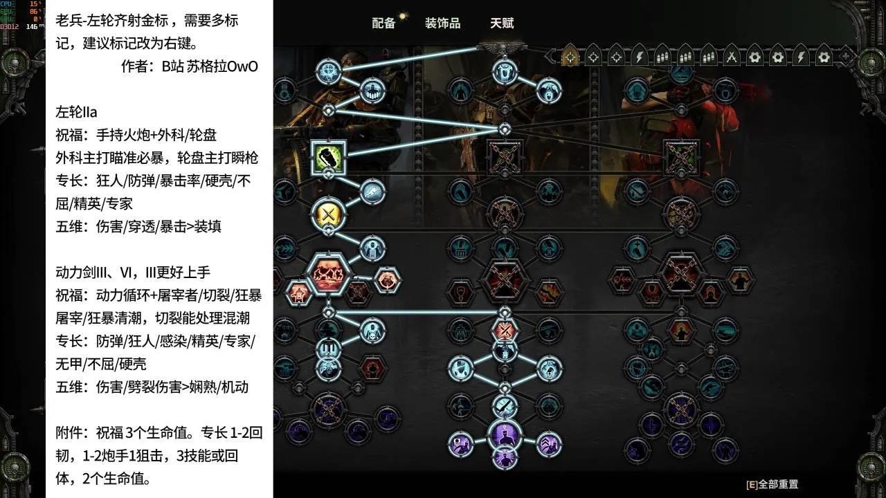 【战锤40K暗潮】全职业常用配装玩法详细攻略