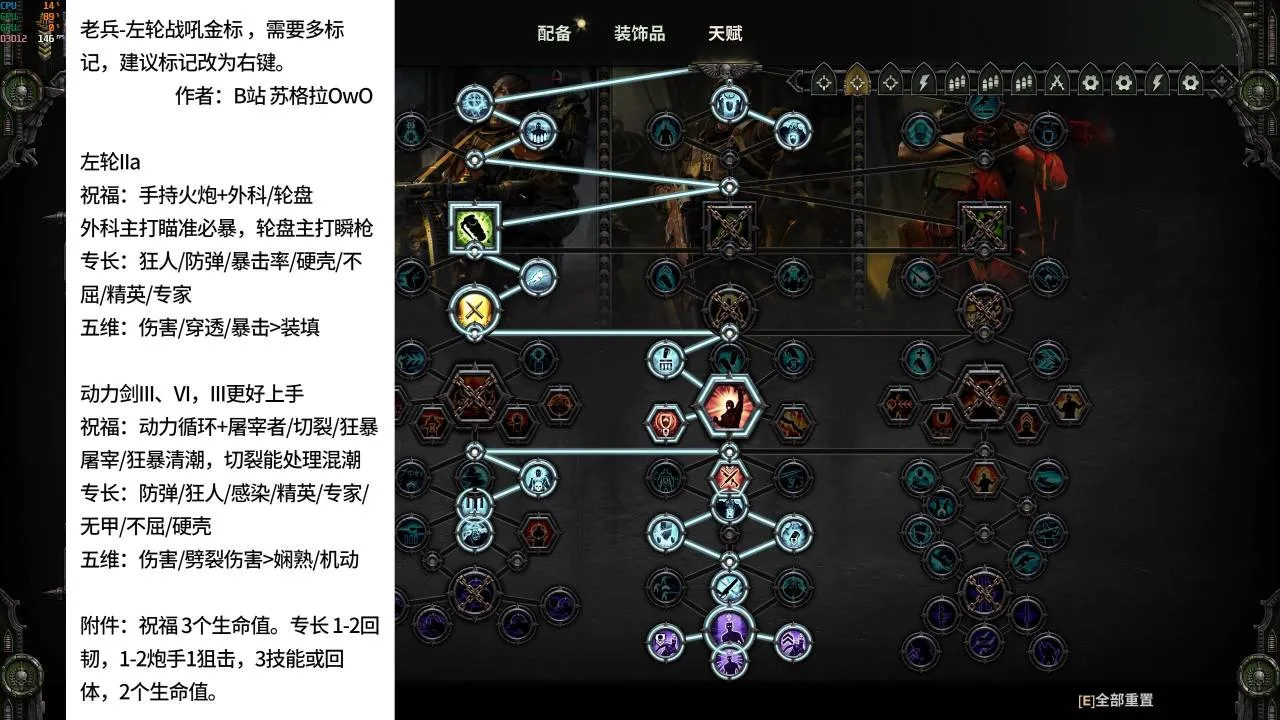 【战锤40K暗潮】全职业常用配装玩法详细攻略