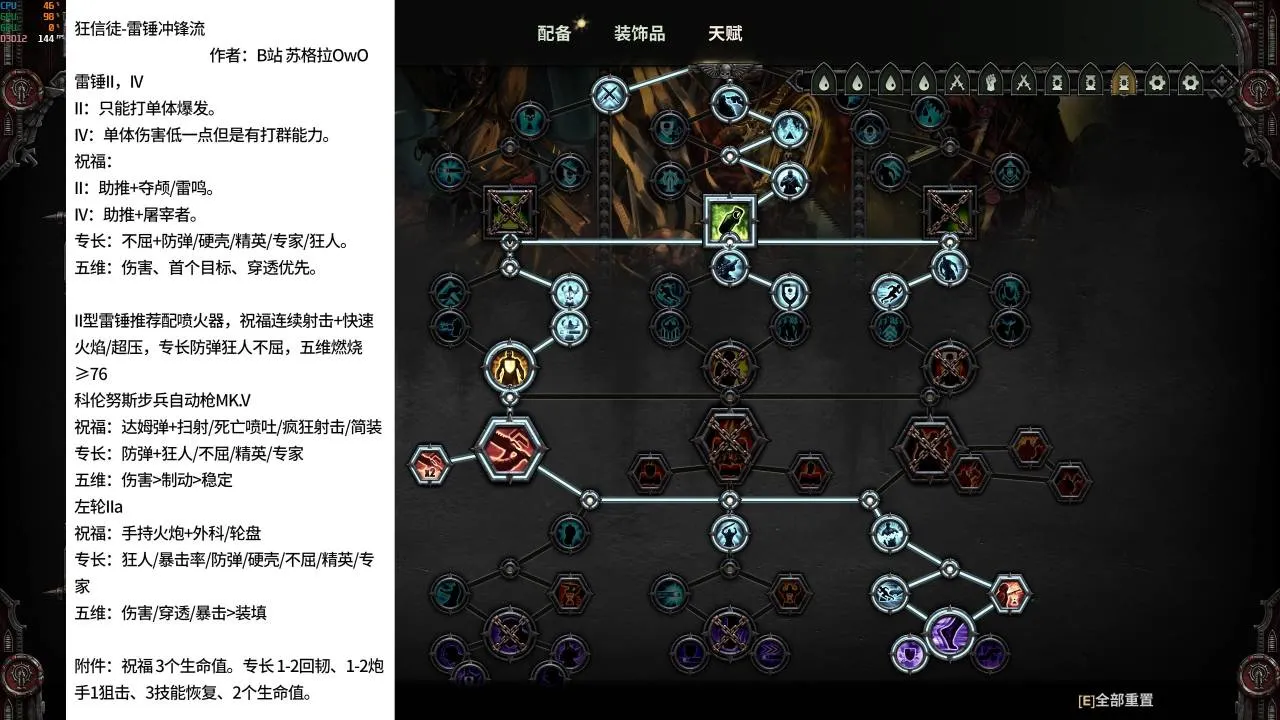 【战锤40K暗潮】全职业常用配装玩法详细攻略