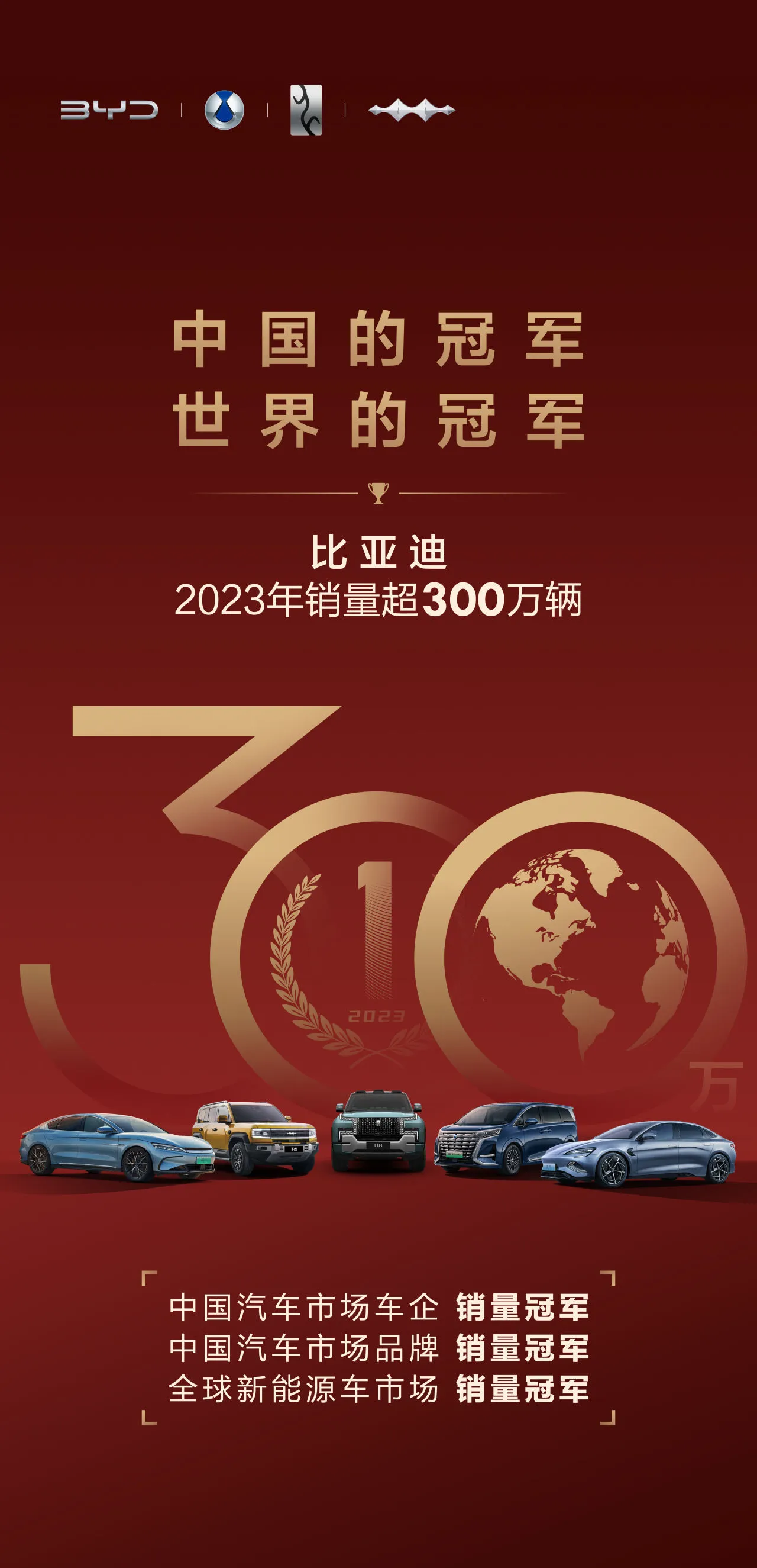 超越特斯拉，BYD新能源汽车全球销量第一