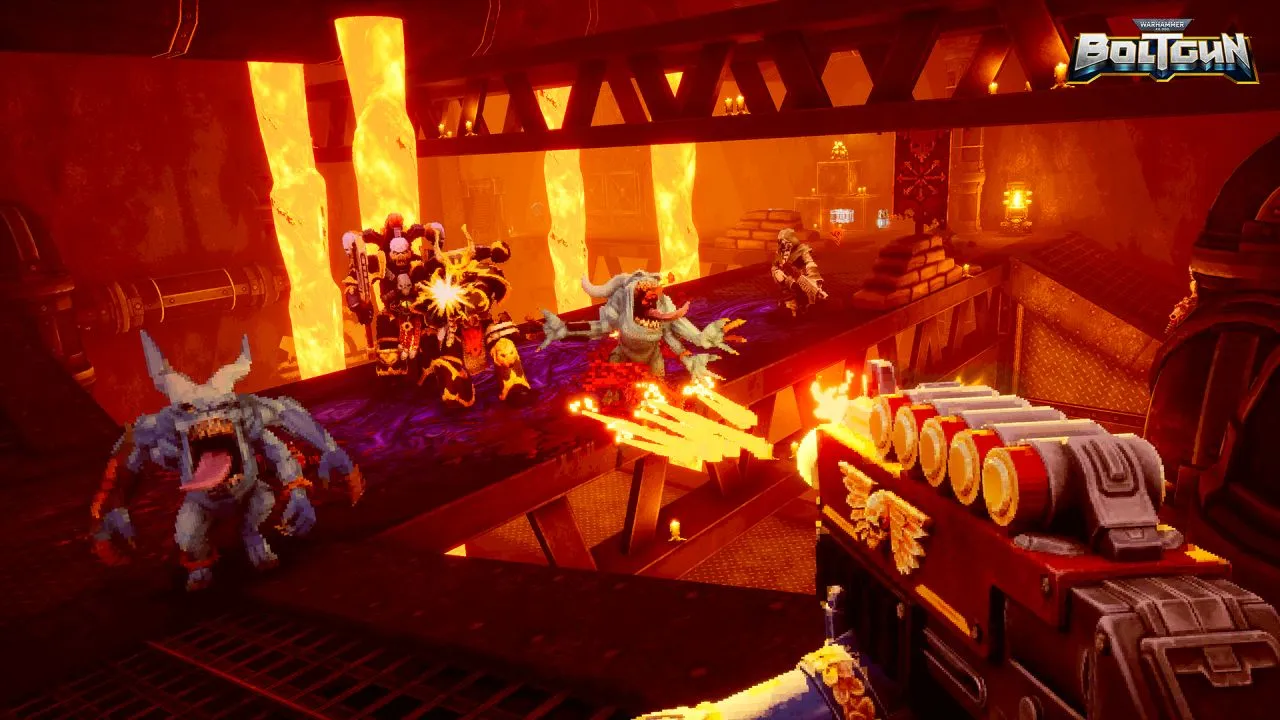 链锯声响，恶魔流血漂橹；枪弹射出，横扫一切混沌