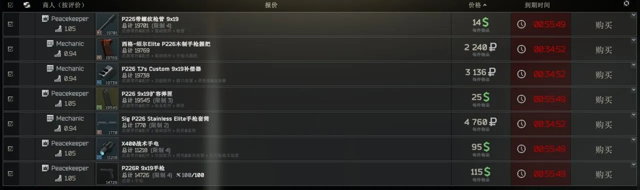 《逃离塔科夫》枪匠任务9-13