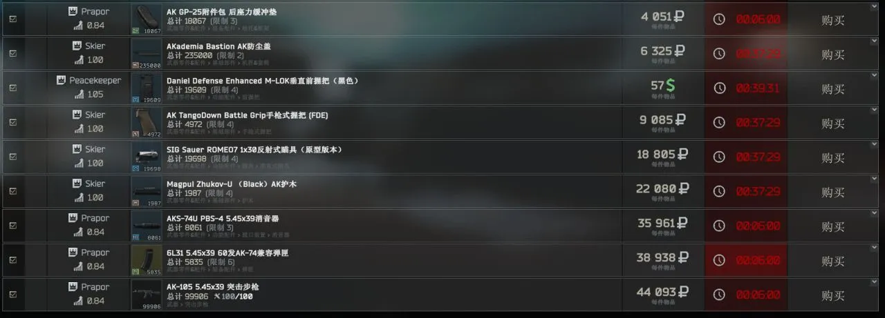 《逃离塔科夫》枪匠任务9-13