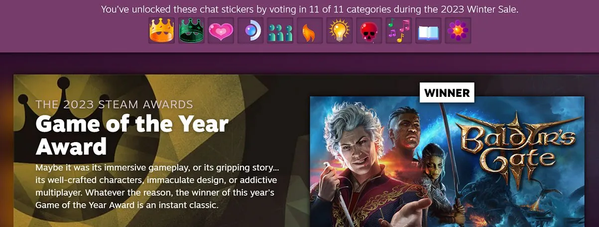 Steam 年度总结：对工具、功能和数据的年度总结