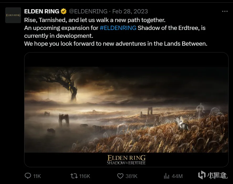 落叶捎来讯息，老头环DLC的预告片将于今晚公布