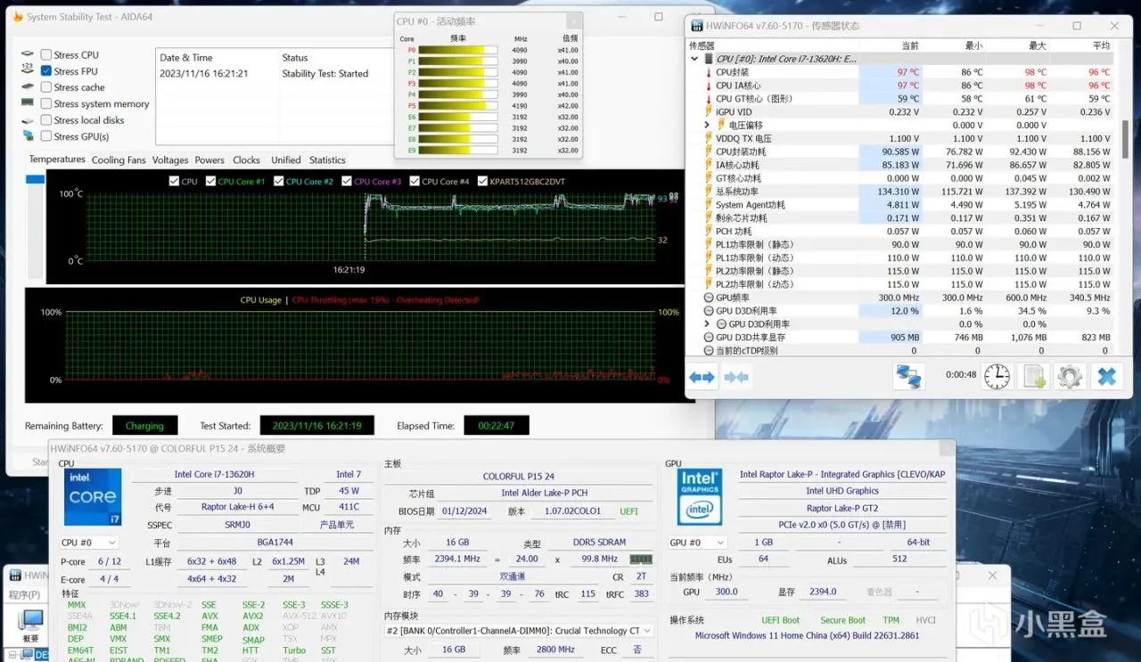 5899元，13代i7 +RTX 4060 七彩虹 隐星P15 游戏本开箱实测